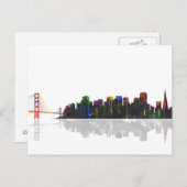San Francisco California Skyline Postkarte (Vorne/Hinten)