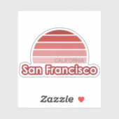 San Francisco California Sticker (Blatt)