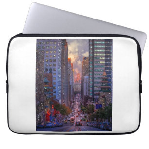 San Francisco California Street Skyline Glitter Laptopschutzhülle