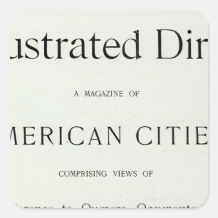 San Francisco California Titelseite Quadratischer Aufkleber