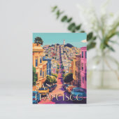 San Francisco California Travel Postkarte (Stehend Vorderseite)
