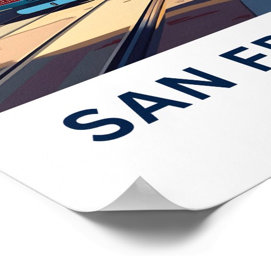 San Francisco California Travel Print Poster (Ecke)