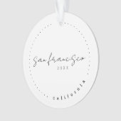 San Francisco, California Travel USA Simple Ornament (Vorderseite)