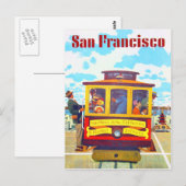 San Francisco California Trolley Car Golden Gate Postkarte (Vorne/Hinten)