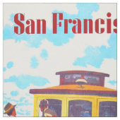San Francisco California Trolley Car Golden Gate Stoff (Muster)
