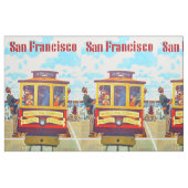 San Francisco California Trolley Car Golden Gate Stoff (Fat Quarter (45,7 x 55,9 cm))