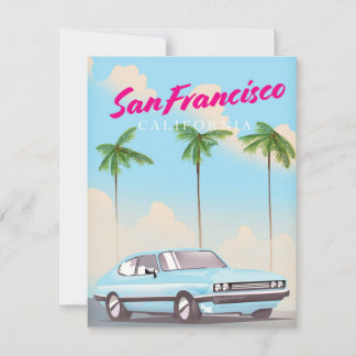 San Francisco California Tropical travel poster