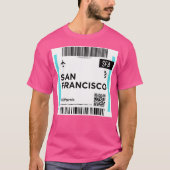 San Francisco California Usa Joseboarding Pass T-Shirt (Vorderseite)