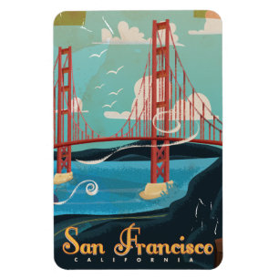 San Francisco California USA Reiseplakat Magnet