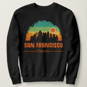 San Francisco California Vintag Retro Strip Sweatshirt