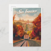 San Francisco, California Vintage Travel Postkarte (Vorne/Hinten)
