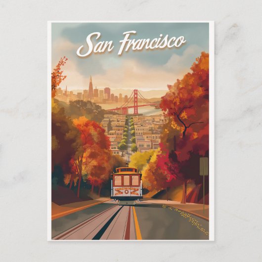 San Francisco, California Vintage Travel Postkarte (Vorderseite)