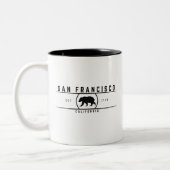 San Francisco California Zweifarbige Tasse (Links)