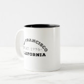 San Francisco California Zweifarbige Tasse (Vorderseite Links)
