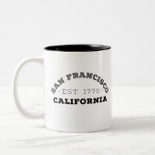 San Francisco California Zweifarbige Tasse (Links)