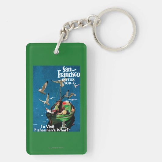 San Francisco, CaliforniaFishermans Kai Schlüsselanhänger (Rückseite)