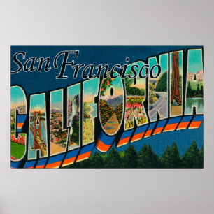San Francisco, CaliforniaLarge Buchstabe-Szenen Poster
