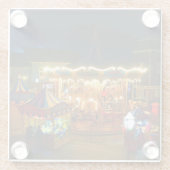 San Francisco Carousel Pier 39 #2 Glass Untersetze Glasuntersetzer (Rückseite)