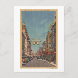 San Francisco, CAStreet Scene of Chinatown Postkarte