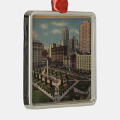 San Francisco, CAUnion quadratische Ansicht Silbernes Ornament (Rechts)
