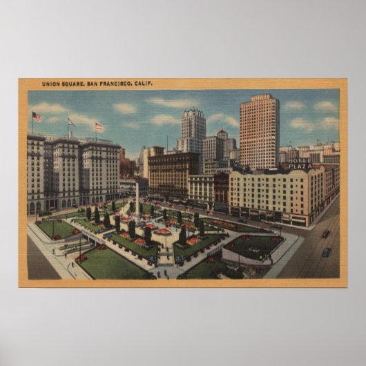San Francisco, CAUnion Square View Poster (Vorne)