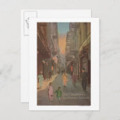San Francisco, CAView der Old Chinatown Street Postkarte (Vorne/Hinten)