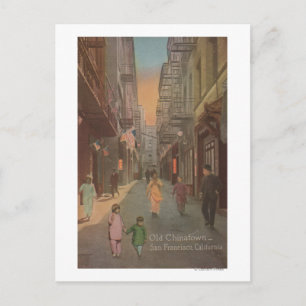 San Francisco, CAView der Old Chinatown Street Postkarte