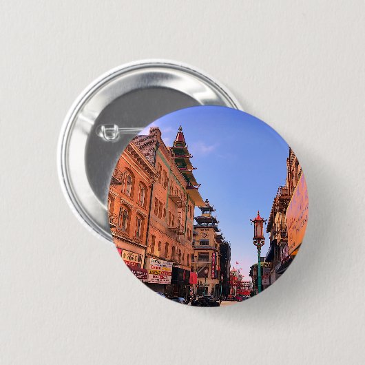 San Francisco Chinatown #7 Button (Vorne & Hinten)