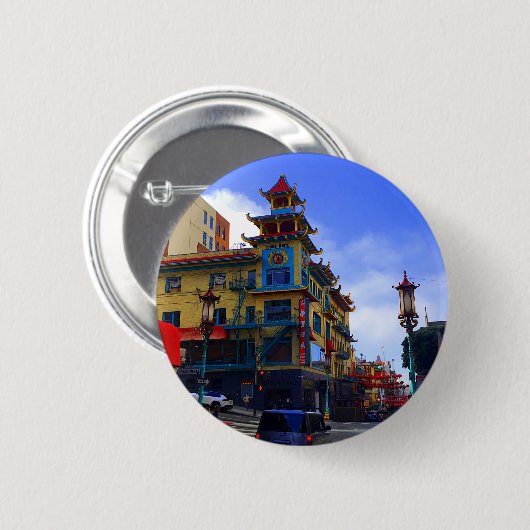 San Francisco Chinatown #8 Button (Vorne & Hinten)