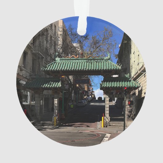 San Francisco Chinatown Gate #3 Ornament (Rückseite)