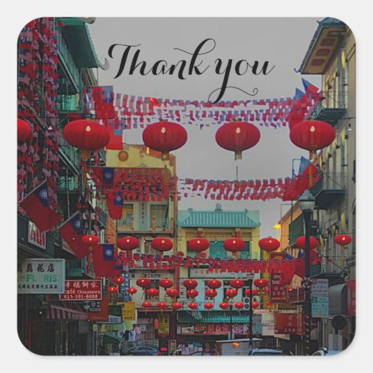 San Francisco Chinatown Lanterns #4 Stickers (Vorderseite)