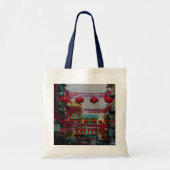 San Francisco Chinatown Lanterns #4 Tote Bag Tragetasche (Vorne)