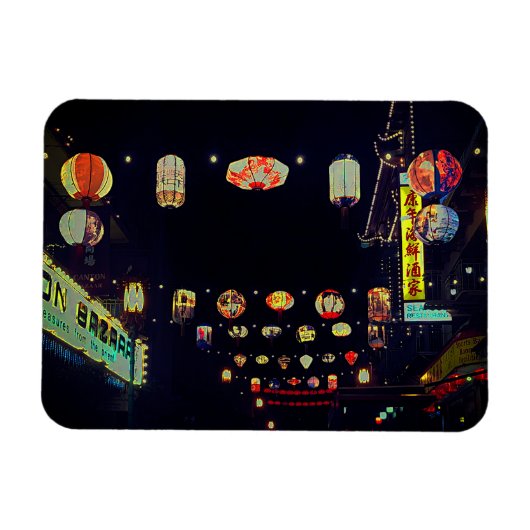 San Francisco Chinatown Lanterns #5 Magnet (Horizontal)