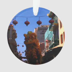 San Francisco Chinatown Lion Tanz Ornament
