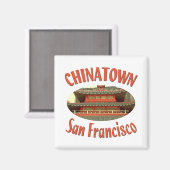 San Francisco Chinatown Magnet (Vorderseite/Rückseite)