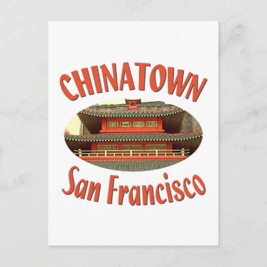 San Francisco Chinatown Postkarte (Vorderseite)