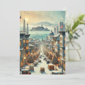 San Francisco Christmas Elegance - Karte (Stehend Vorderseite)