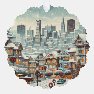 San Francisco Christmas Elegance - SF Card Ornament Karte