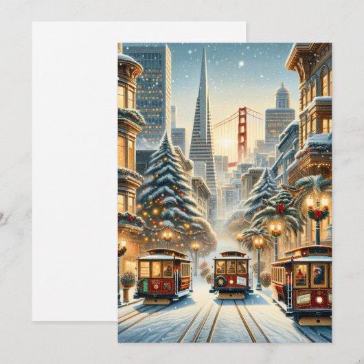 San Francisco Christmas Elegante - Karten (Vorne/Hinten)
