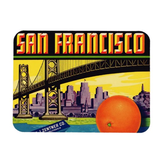 San Francisco Citrus Label Magnet (Horizontal)