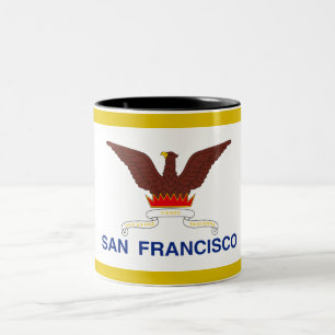 San Francisco city Flag Zweifarbige Tasse