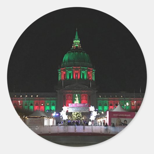 San Francisco City Hall #4 Stickers (Vorderseite)