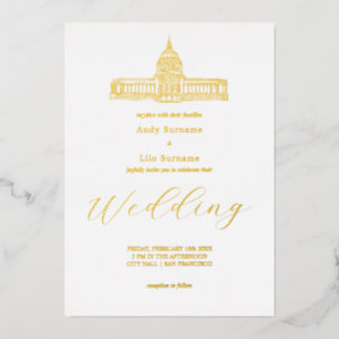 San Francisco City Hall Folieneinladung