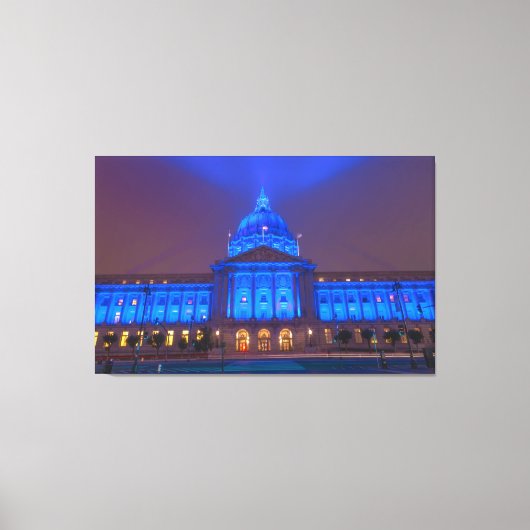 San Francisco City Hall in Blue Light Leinwanddruck (Vorderseite)