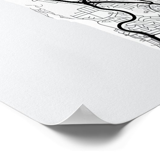 San Francisco City Map + Ihr Location Poster (Ecke)