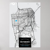San Francisco City Map + Ihr Location Poster (Vorne)