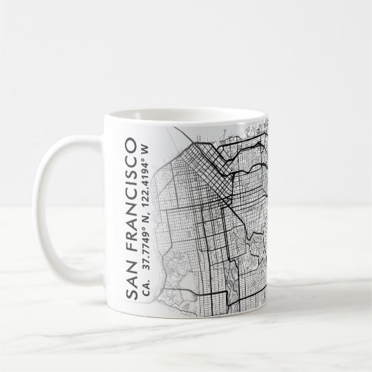 San Francisco City Map | Kaffeetasse (Links)