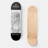 San Francisco City Map Skateboard (Vorderseite)