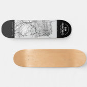 San Francisco City Map Skateboard (Horizontal)