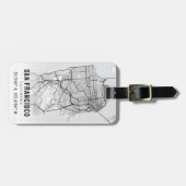 San Francisco City Map Topographie Gepäckanhänger (Vorderseite horizontal)